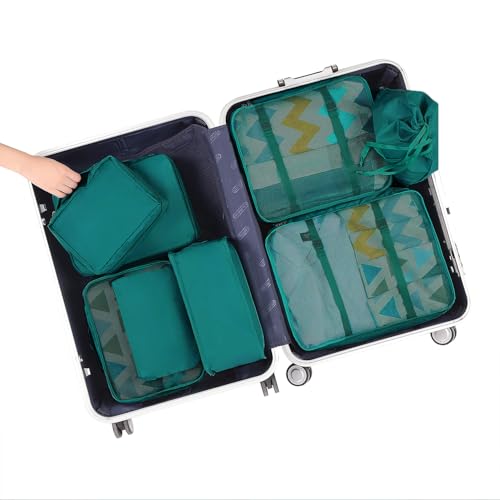 8 Set Packing Cubes Luggage Packing Organizers for Travel Accessories