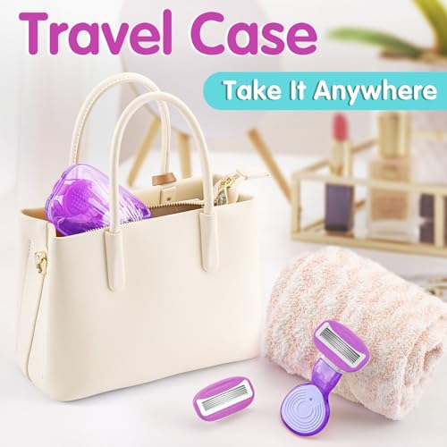 Travel Razors for Women Include 1 Handle 5 Cartridges