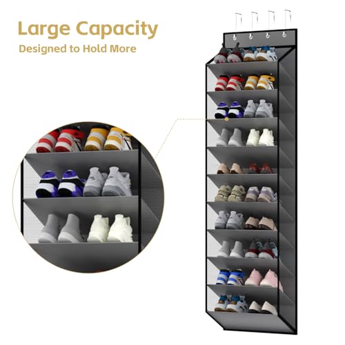 10 Tiers Mesh Over Door Shoe Organizer Storage