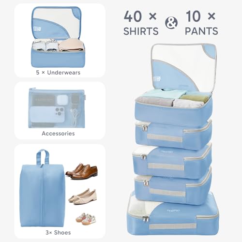 10 Set Packing Cubes for Travel (10 Count)