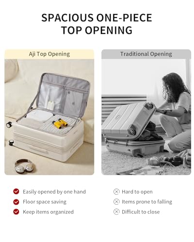 Expandable Top Opening 24 Inch Checked Luggage with Spinner Wheels