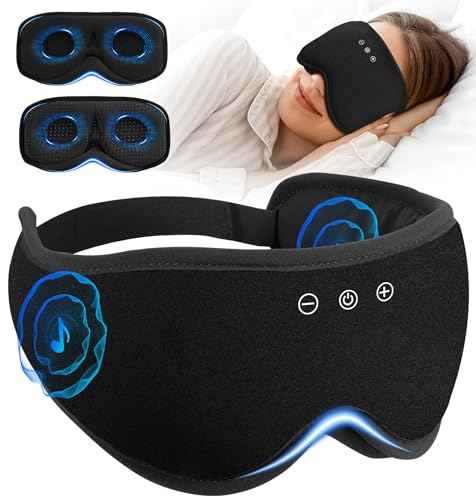 Bluetooth Sleep Mask with 2 Removable 3D Contoured Cup
