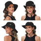 Sun Hats for Women Bucket Hat UV Protection Fishing Hat Wide Brim Safari Hats 2 in 1 Zip