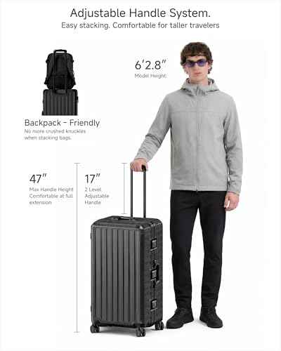 30 Inch Zipperless Large Checked Suitcase