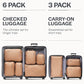 Ultralight Compression Packing Cubes for Travel (6 Count)