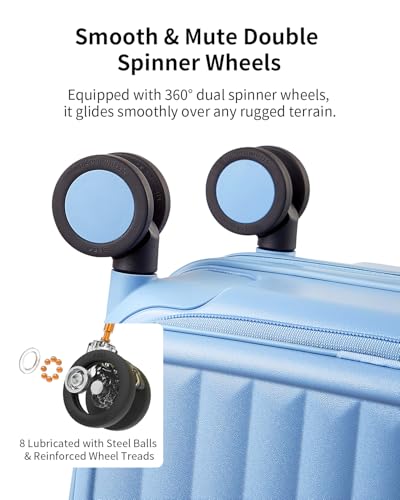 Expandable Top Open 24 Inch Checked Luggage with Spinner Wheels