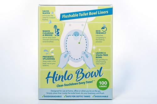 Hinlo Bowl Disposable Toilet Bowl Liners (100 Count)