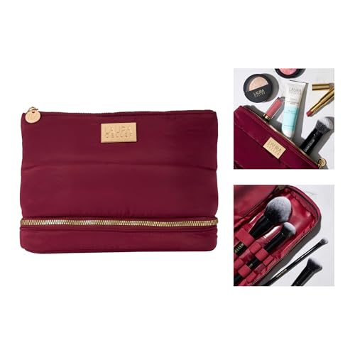 Quilted Makeup Bag with Brush Case