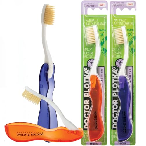 Soft Flossing Folding Travel Toothbrush (2 Count)