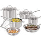 10 Piece Stainless Steel Cookware Set