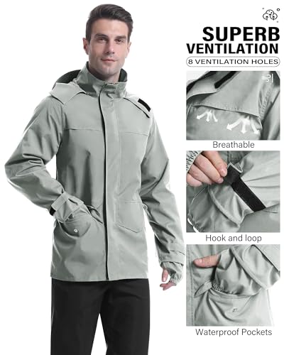Rain Suit Waterproof Breathable Lightweight 2
