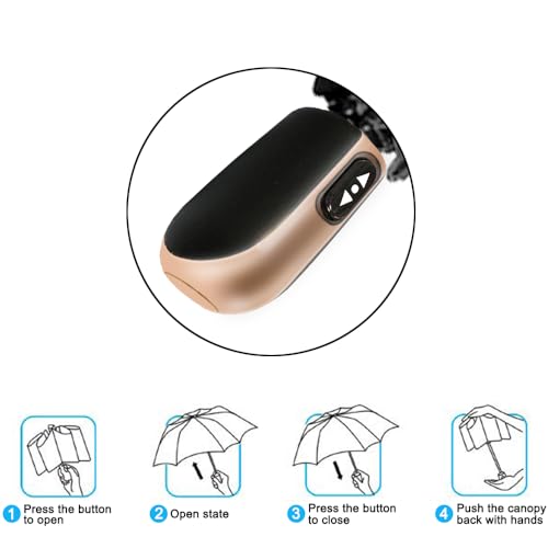 Mini Travel Compact Automatic Umbrella Small Lightweight Folding Rain Windproof Auto Open