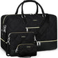 Weekender Bag for Women 21.5" Travel Duffel Large Carry On Bag 3PCS (3 Count)