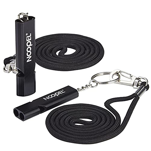 Emergency Whistles Lifeguard Safety Whistle with Lanyard and Keychain for Outdoor Camping Hiking Boating Hunting Fishing Kayak Kids Rescue Signaling Loud Survival Whistle