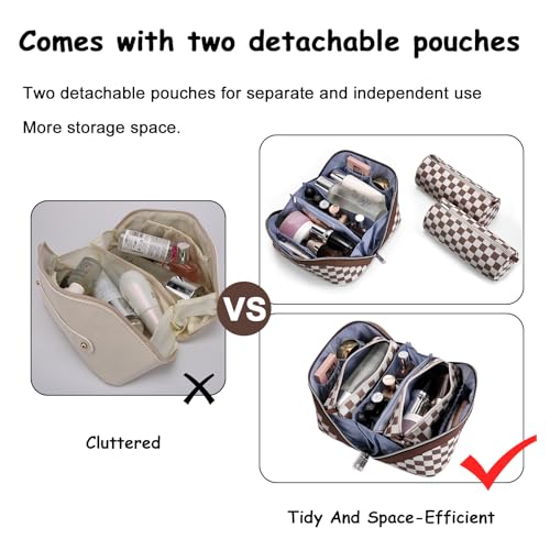 Travel Makeup Bag Organizer Cosmetic Bag (3 Count)
