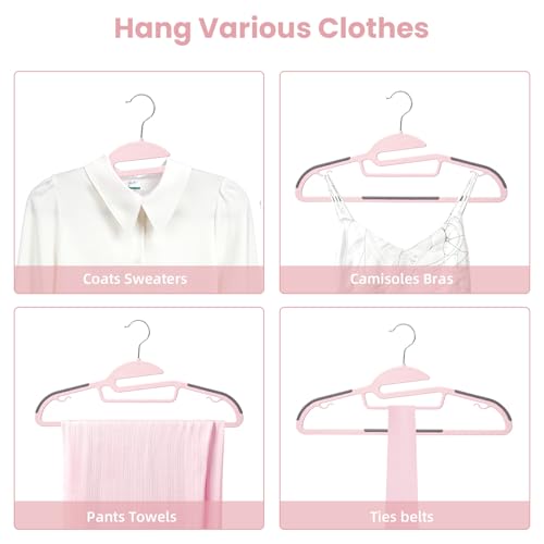 Heavy Duty Plastic Hangers 50 Pack with Non (53 Count)
