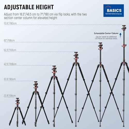 Basics 70.9" Camera Tripod Monopod w Center Column