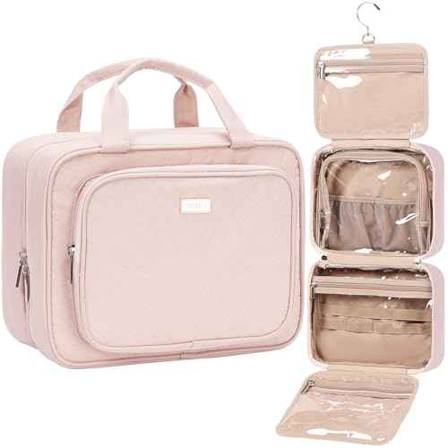 Travel Toiletry Bag for Women Hanging Organizer Makeup Case Pockets