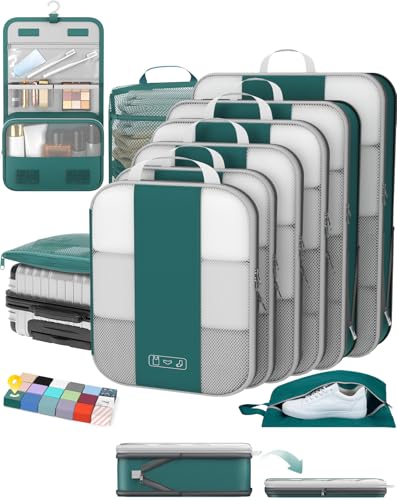 10 Set Compression Packing Cubes for Travel Essentials (10 Count)