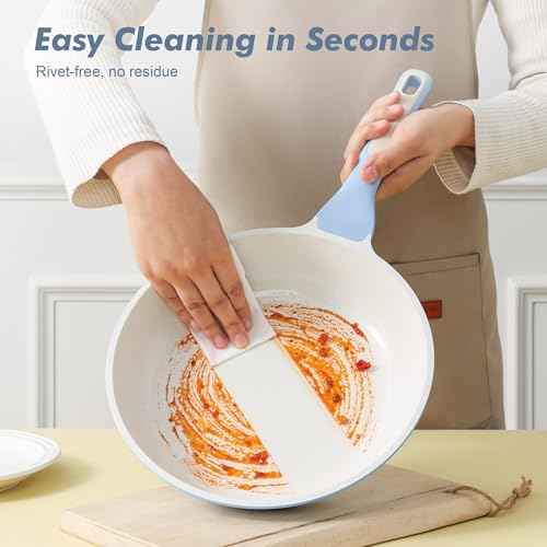 8Inch Nonstick Ceramic Frying Pan with Lid
