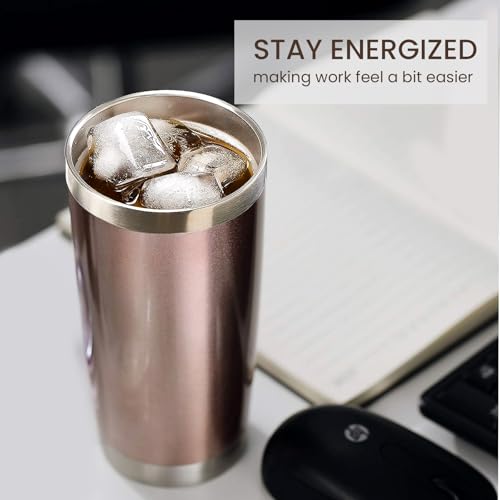 20oz Tumbler 8 Pack Double Wall Vacuum Insulated Travel Mug Bulk (8 Count)