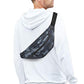 Small Camo Black Crossbody Bag Shoulder Fanny Pack with 4