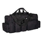 Tactical Range Duffel Heavy Duty Large Gear Duffle Durable Quality Travel Sports Gym Equipment Bag Military Molle with Lockable Zippers with US Flag Patch 33 Inch Black