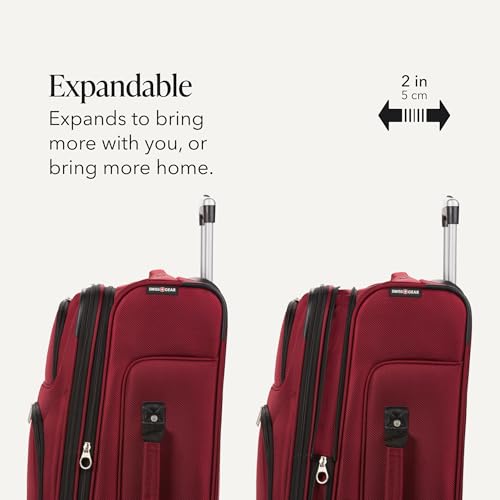 Sion Softside Expandable Spinner Luggage Durable Lightweight Travel Suitcase