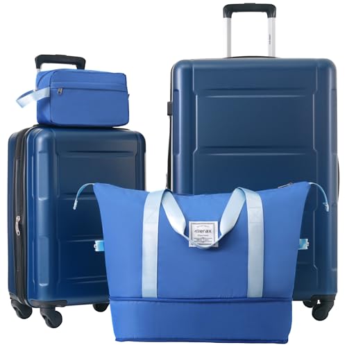 Luggage Set Expandable 2 Piece Suitcase Sets with Spinner Wheels (4 Count)