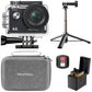 EK7000 4K30fps Action Camera with Mini Selfie Stick Tripod and Carrying Case Bundle EIS 131ft Waterproof Camera 4X Zoom Remote Control 20 MP Underwater Camera