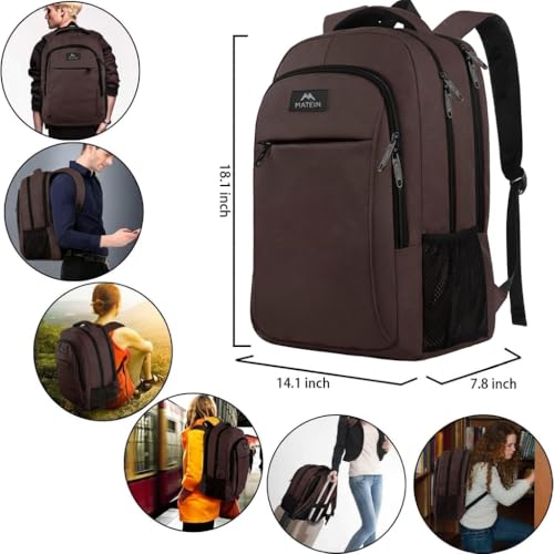 Brown 32L Laptop Backpack