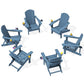 Outdoor Adirondack Chair Set of 6 with 2 Cup Holders (6 Count)