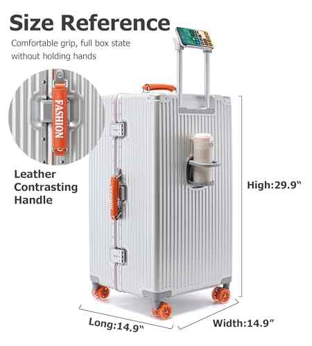 Super Large Aluminum Frame Checked Luggage