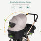 6-in-1 Convertible Baby Stroller with Bassinet Mode - Toddler Stroller w/Footmuff, Rain Cover, Cup Holder & Large Storage, Newborn w/All-Scene Large Wheels, Reversible Seat(Grey)