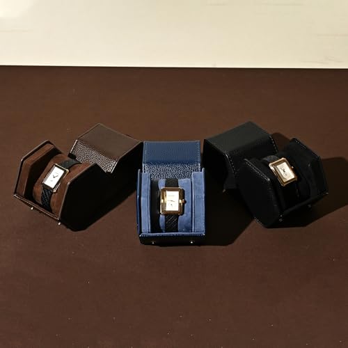 Single Watch Box Black Hexagonal