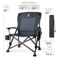 Oversized Folding Camping Chair for Adults with Adjustable Lumbar Support