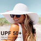 Sun Hats for Women Wide Brim Summer Hat Large Floppy Sun Straw Hat Foldable Packable Beach Hats UPF 50+