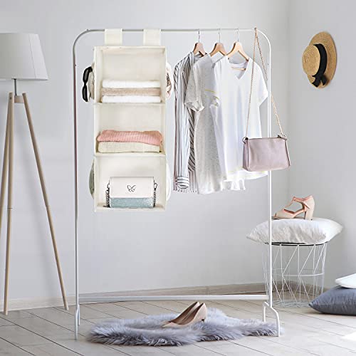 3 Shelf Hanging Closet Organizer with 2 Velcro