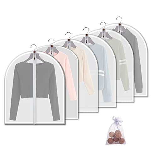 6 Pack Short Garment Bags (12 Count)