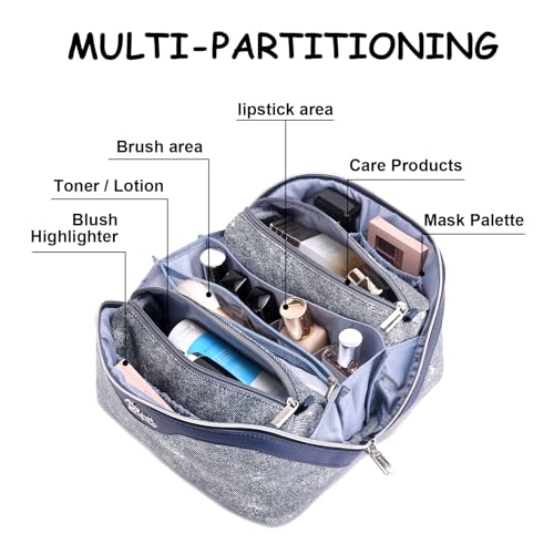 Travel Makeup Bag Cosmetic Bags for Women (3 Count)