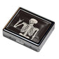 Silver Vintage Pill Box 7 Day Metal Pill Box with Mirror and 8 Compartments Cute Travel Pill Organizer for Purse (8 Count)