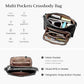 Black Genuine Leather Crossbody Bags for Women Travel Wallet Purse