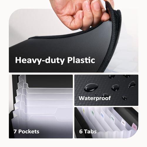 7 Pockets Accordion File Organizer