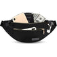 Fashion Cross body Fanny Pack Shoulder Bag for Women Men with Gold Zipper