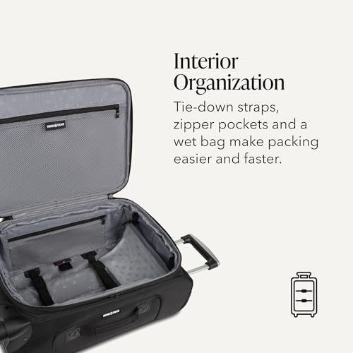 Sion Softside Expandable Spinner Luggage Durable Lightweight Travel Suitcase (3 Count)