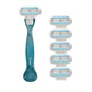 Smooth Women's Razor Handle + 6 Refills with Soft
