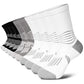 Crew Compression Socks Athletic Running Socks for Men Women Plantar Fasciitis Relief 6 Pairs