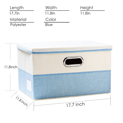Large Foldable Storage Boxes with Lids [3 (3 Count)