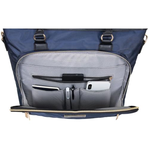 Chelsea Quilted Chevron 15" Laptop & Tablet Business Tote with Removable Shoulder Strap