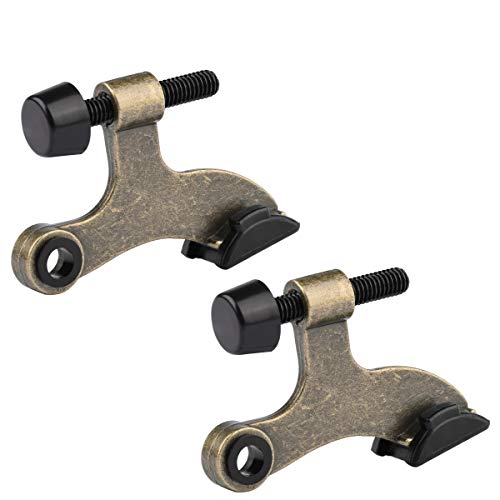 2 Pack Hinge Pin Antique Brass Door Stopper (2 Count)